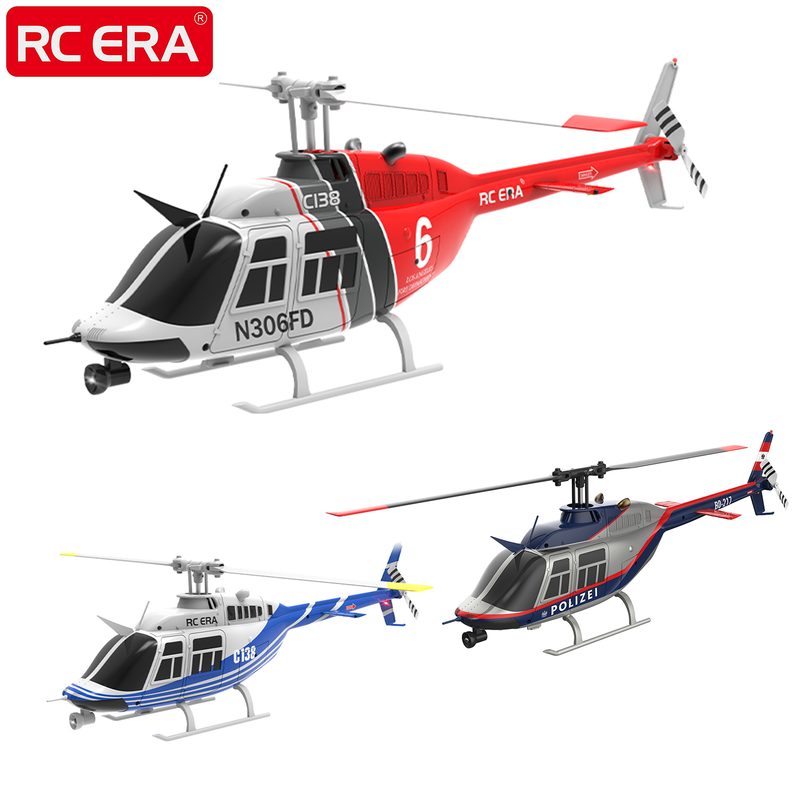 Rc Hobby Grade Helicopter - RC ERA C138 BELL 206 Jet