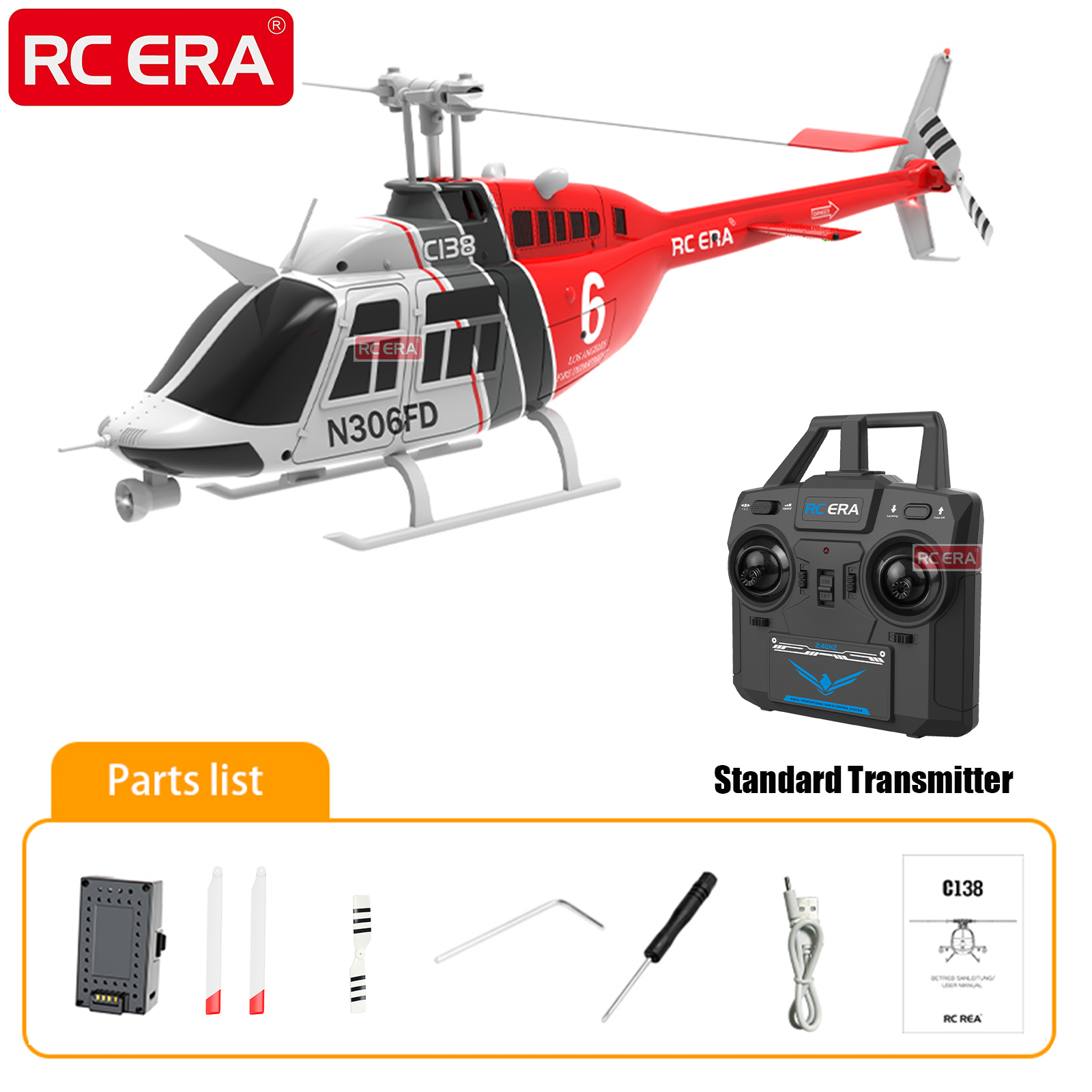 RC ERA C138 BELL 206 Jet Range - огляд і ціна Rc Hobby Grade Helicopter
