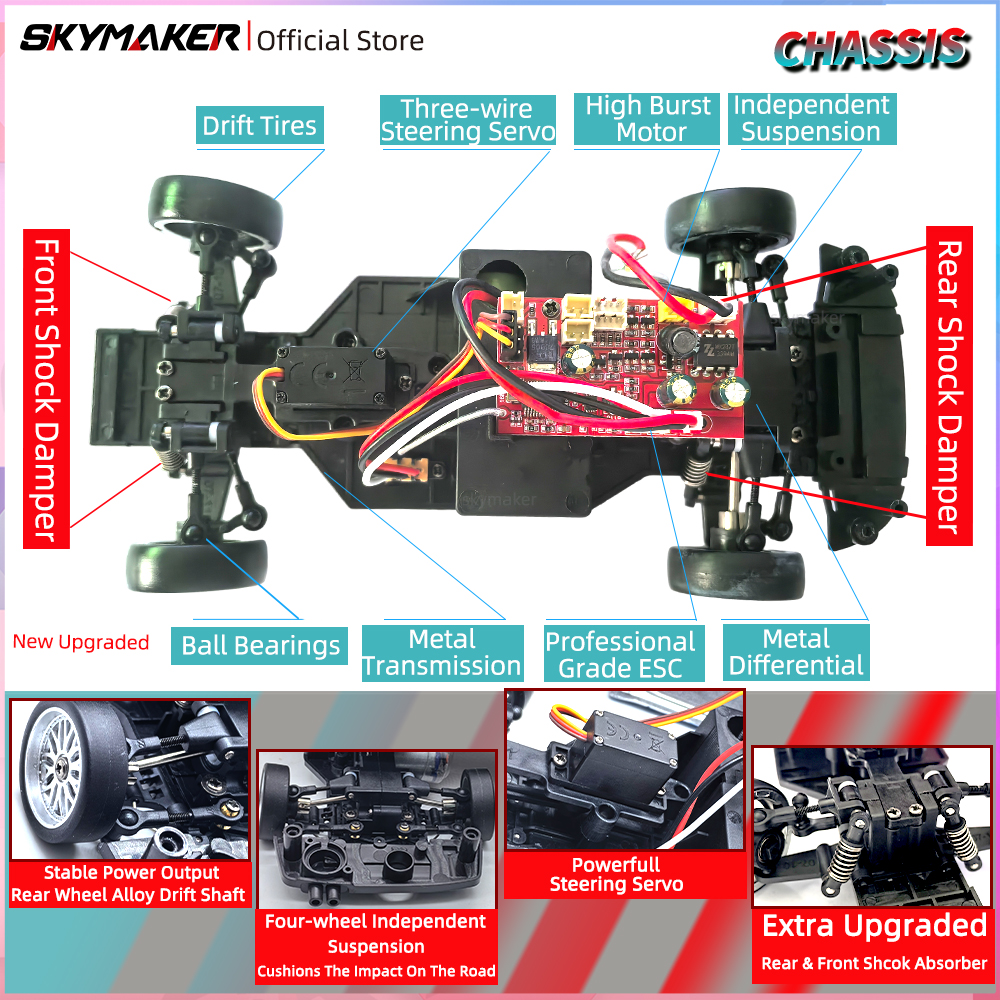 Skymaker 1/18 RC Drift Car LDR - огляд і ціна Gyroscope Rc Module