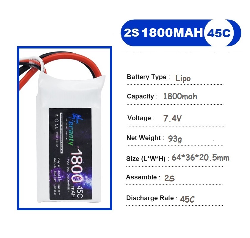 2PCS 7.4V Lipo 2S Battery 1500 - огляд і ціна Rc And Hobby