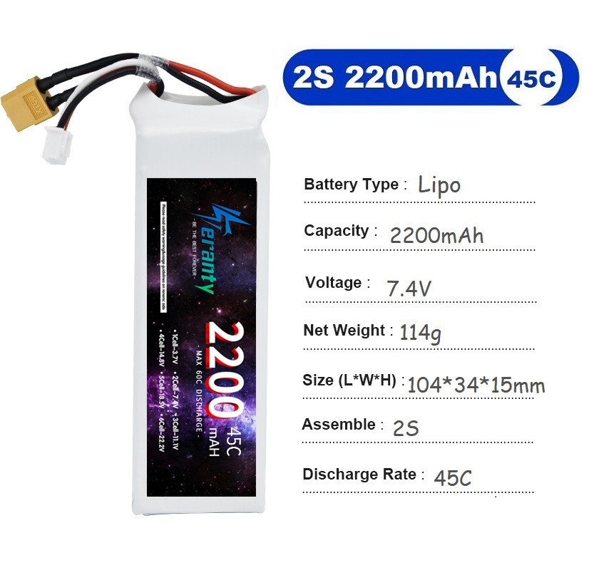 2PCS 7.4V Lipo 2S Battery 1500 - огляд і ціна Rc And Hobby